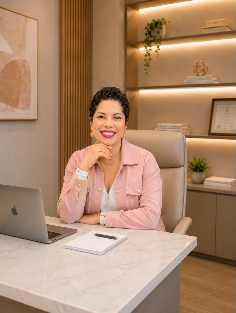 Dra. Dayana Mattos em seu consultório na Clínica Médica NeuroCare
